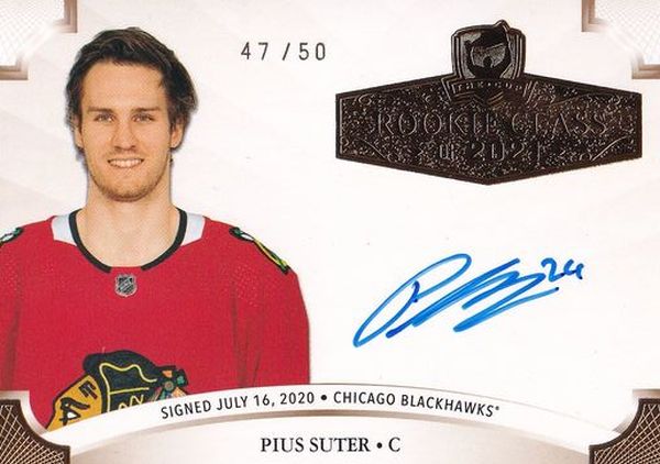AUTO RC karta PIUS SUTER 20-21 UD The CUP Rookie Class 2021 Gold /50
